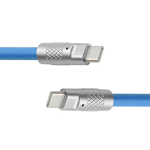 chenyang USB C auf USB C Kabel,USB Typ C Stecker auf Stecker Flüssigsilikon Ultra Soft 120W Power Fast Charge USB 2.0 Datenkabel Blau 1.0M von chenyang