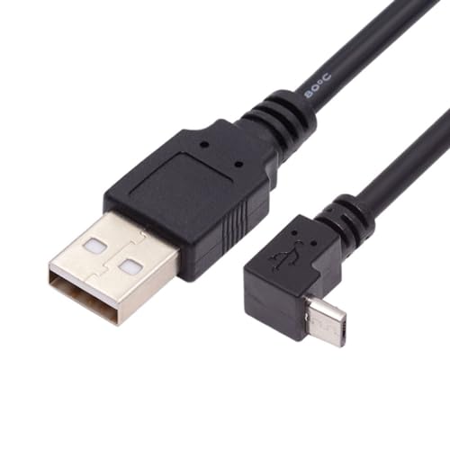 chenyang USB auf Micro USB Kabel, USB 2.0 Stecker auf Micro USB 5 poliger Stecker Lade und Datenübertragung 90 Grad nach oben abgewinkeltes Verlängerungskabel, 4,92 Fuß/1,5 m von chenyang