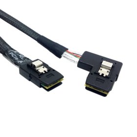 Daten-RAID-Kabel, ultraflach, 90 Grad links gewinkelt, Mini-SAS, 36-polig, SFF-8087 auf 8087, 80 cm, von ChenYang Daten-RAID-Kabel, ultraflach, 90 Grad links gewinkelt, Mini-SAS, 36-polig, SFF-8087 auf 8087, 80 cm, von ChenYang von chenyang