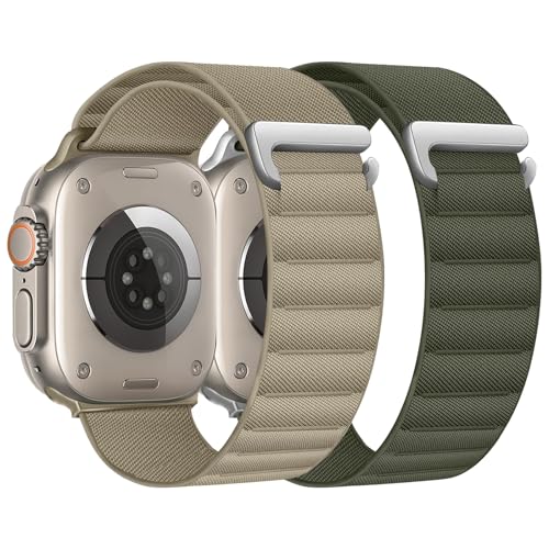 Chinbersky 2 Stück Alpine Loop Armband Kompatibel mit Apple Watch Ultra Armband 49mm 45mm 44mm 46mm 42mm, Stoff Verstellbare Sport Nylon Ersatzarmband für iWatch Ultra 2 SE Series 10 9 8 7 6 5 4 3 2 1 Chinbersky 2 Stück Alpine Loop Armband Kompatibel mit Apple Watch Ultra Armband 49mm 45mm 44mm 46mm 42mm, Stoff Verstellbare Sport Nylon Ersatzarmband für iWatch Ultra 2 SE Series 10 9 8 7 6 5 4 3 2 1 von chinbersky