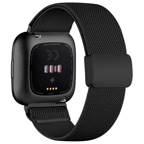 Chinbersky Elastisches Armband Kompatibel mit Fitbit Versa 2/Versa/Lite/SE für Frauen Männer - Magnetische Schließe, Nylon Stoff Sport Ersatzband Chinbersky Elastisches Armband Kompatibel mit Fitbit Versa 2/Versa/Lite/SE für Frauen Männer - Magnetische Schließe, Nylon Stoff Sport Ersatzband von chinbersky