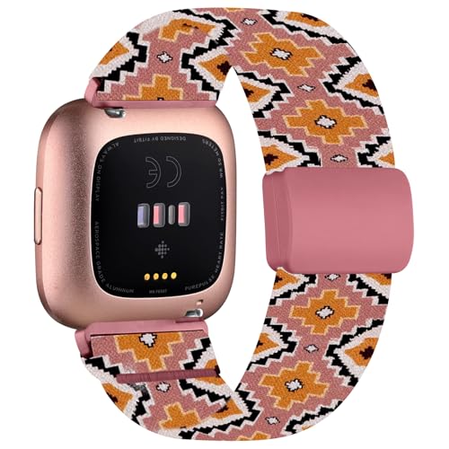 Chinbersky Elastisches Armband Kompatibel mit Fitbit Versa 2 Armband/Fitbit Versa Armband für Frauen Männer, mit Magnetisch Schließe Nylon Stoff Sport Ersatzband für Fitbit Versa 2/Versa/Versa Lite/SE Chinbersky Elastisches Armband Kompatibel mit Fitbit Versa 2 Armband/Fitbit Versa Armband für Frauen Männer, mit Magnetisch Schließe Nylon Stoff Sport Ersatzband für Fitbit Versa 2/Versa/Versa Lite/SE von chinbersky