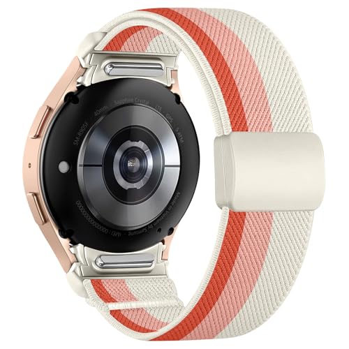 Chinbersky Elastisches Armband Kompatibel mit Samsung Galaxy Watch 7/6/5/4/FE Armband 40mm 44mm/Galaxy Watch 5 Pro/Galaxy Watch 6 4 Classic 43mm 47mm 42mm 46mm mit Magnetisch Schließe Sport Nylon Band Chinbersky Elastisches Armband Kompatibel mit Samsung Galaxy Watch 7/6/5/4/FE Armband 40mm 44mm/Galaxy Watch 5 Pro/Galaxy Watch 6 4 Classic 43mm 47mm 42mm 46mm mit Magnetisch Schließe Sport Nylon Band von chinbersky