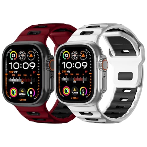 chinbersky 2 Stück Sport Armbänd Kompatibel mit Apple Watch Armband 38mm 40mm 41mm 42mm für Damen Herren, Verstellbare Weiche Silikon Loop Ersatz armband für iWatch Series 10/9/8/7/6/5/4/3/2/1/SE chinbersky 2 Stück Sport Armbänd Kompatibel mit Apple Watch Armband 38mm 40mm 41mm 42mm für Damen Herren, Verstellbare Weiche Silikon Loop Ersatz armband für iWatch Series 10/9/8/7/6/5/4/3/2/1/SE von chinbersky