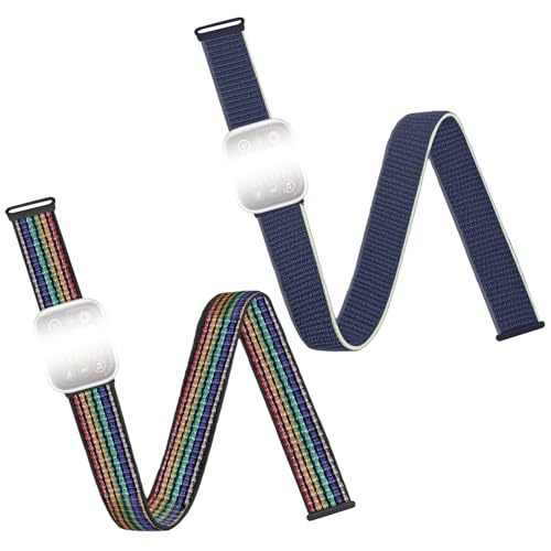 chinbersky 2 Stück Sportarmband Arm Knöchelband Kompatibel mit Apple Watch 49mm 46mm 45mm 44mm 42mm 41mm 40mm 38mm Männer,Nylon Armband Joggen für iWatch Ultra Series SE10/9/8/7/6/5/4/3/2/1 von chinbersky