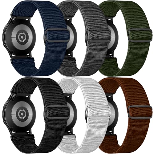 chinbersky 20mm Elastisches Nylon Armband für Samsung Galaxy Watch 5 Pro/Galaxy Watch 4/5/6 40mm 44mm/Watch 4 Classic 42mm 46mm/Galaxy Watch Active 2 40mm 44mm/Watch 3 41mm,für Garmin Vivoactive 3 von chinbersky