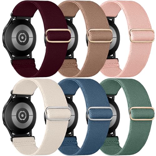 chinbersky 20mm Elastisches Nylon Armband für Samsung Galaxy Watch 5 Pro/Galaxy Watch 4/5/6 40mm 44mm/Watch 4 Classic 42mm 46mm/Galaxy Watch Active 2 40mm 44mm/Watch 3 41mm,für Garmin Vivoactive 3 von chinbersky