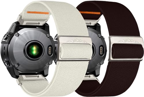 chinbersky 26mm Nylon Armband für Garmin Feinx 6x/5x/7x Armband,Stoff Verstellbares Dehnbare Ersatzband für Garmin Fenix 5X Plus, Fenix 6X Pro,Fenix3,Fenix3 HR, Descent MK1/Mk2/ Mk2S,Enduro/Enduro 2 von chinbersky
