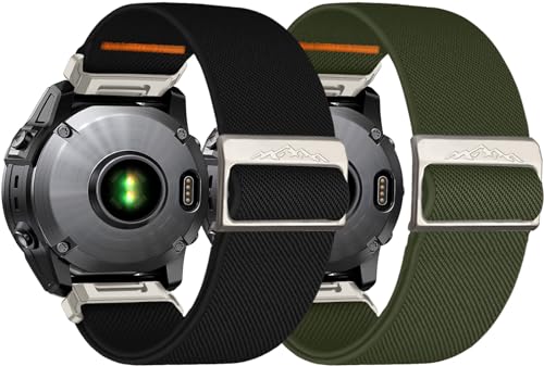 chinbersky 26mm Nylon Armband für Garmin Fenix 6x/5x/7x Armband,Stoff Verstellbares Dehnbare Ersatzband für Garmin Fenix 5X Plus, Fenix 6X Pro,Fenix3,Fenix3 HR, Descent MK1/Mk2/ Mk2S,Enduro/Enduro 2 chinbersky 26mm Nylon Armband für Garmin Fenix 6x/5x/7x Armband,Stoff Verstellbares Dehnbare Ersatzband für Garmin Fenix 5X Plus, Fenix 6X Pro,Fenix3,Fenix3 HR, Descent MK1/Mk2/ Mk2S,Enduro/Enduro 2 von chinbersky