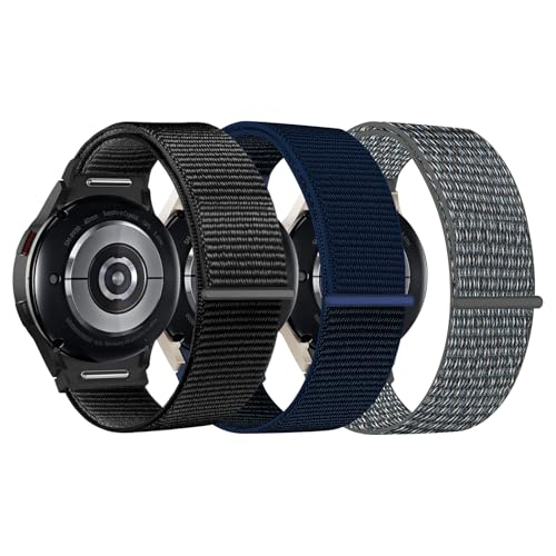 chinbersky 3 Stück Nylon Armband Kompatibel mit Samsung Galaxy Watch 7/6/5/4/FE Armband 40mm 44mm/Galaxy Watch 5 Pro Armband/Galaxy Watch 6 4 Classic Armband, Ein Klick Stoff Sport Loop Ersatzband chinbersky 3 Stück Nylon Armband Kompatibel mit Samsung Galaxy Watch 7/6/5/4/FE Armband 40mm 44mm/Galaxy Watch 5 Pro Armband/Galaxy Watch 6 4 Classic Armband, Ein Klick Stoff Sport Loop Ersatzband von chinbersky