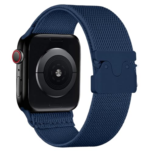 chinbersky Elastisches Armand Kompatibel mit Apple Watch Armband 38mm 40mm 41mm 42mm, Verstellbares Weiches Nylon Stoff Solo Loop Armband für iWatch Series 10 9 8 7 6 5 4 3 2 1 SE Ultra von chinbersky