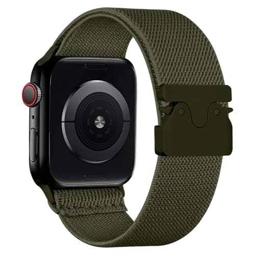 chinbersky Elastisches Armand Kompatibel mit Apple Watch Armband 46mm 45mm 44mm 49mm 42mm, Verstellbares Weiches Nylon Stoff Solo Loop Armband für iWatch Series 10 9 8 7 6 5 4 3 2 1 SE Ultra von chinbersky