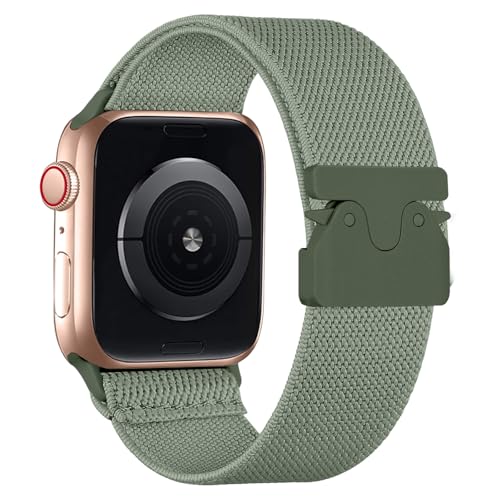 chinbersky Elastisches Armand Kompatibel mit Apple Watch Armband 46mm 45mm 44mm 49mm 42mm, Verstellbares Weiches Nylon Stoff Solo Loop Armband für iWatch Series 10 9 8 7 6 5 4 3 2 1 SE Ultra von chinbersky
