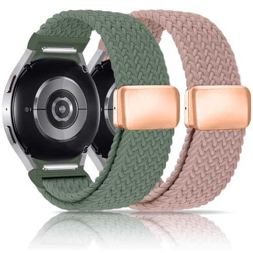 chinbersky Geflochtenes Armband Kompatibel mit Samsung Galaxy Watch 7/6/5/4/FE Armband 40mm 44mm/Galaxy Watch 5 Pro Armband/Galaxy Watch 6 4 Classic Armband, Stoff Elastisches Sport Nylon Ersatzband chinbersky Geflochtenes Armband Kompatibel mit Samsung Galaxy Watch 7/6/5/4/FE Armband 40mm 44mm/Galaxy Watch 5 Pro Armband/Galaxy Watch 6 4 Classic Armband, Stoff Elastisches Sport Nylon Ersatzband von chinbersky