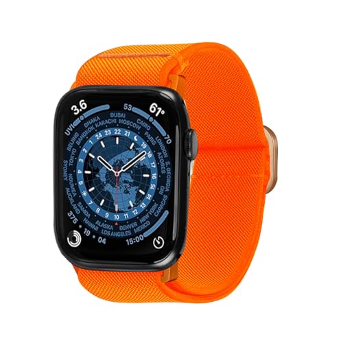 chinbersky Kompatibel mit Apple Watch Ultra 2/Ultra Armband 49mm 44mm 42mm 40mm 38mm, Weiches Verstellbares Ultra Armband, Nylon Armband Frauen und Männer für iWatch SE Series 9/8/7/6/5/4/3/2/1 von chinbersky