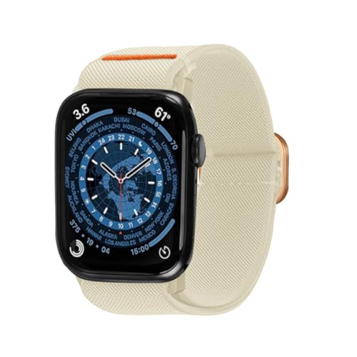 chinbersky Kompatibel mit Apple Watch Ultra 2/Ultra Armband 49mm 44mm 42mm 40mm 38mm, Weiches Verstellbares Ultra Armband, Nylon Armband Frauen und Männer für iWatch SE Series 9/8/7/6/5/4/3/2/1 von chinbersky