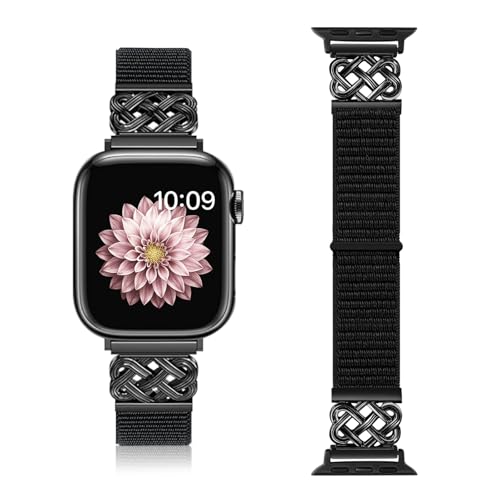chinbersky Nylon Armbänder kompatibel mit Apple Watch Armband 38mm 40mm 41mm 42mm 44mm 45mm 46mm 49mm für Damen Herren,Ersatz Stoff Interlock Schnalle für iWatch Serie 10 9 Ultra 8 7 6 5 4 3 2 1 SE chinbersky Nylon Armbänder kompatibel mit Apple Watch Armband 38mm 40mm 41mm 42mm 44mm 45mm 46mm 49mm für Damen Herren,Ersatz Stoff Interlock Schnalle für iWatch Serie 10 9 Ultra 8 7 6 5 4 3 2 1 SE von chinbersky