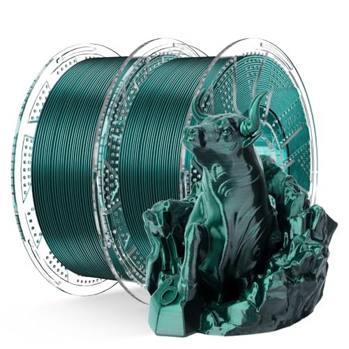 Chitu Systems Conjure Silk PLA 3D Drucker Filament, 1.75mm Dual Color Filament, Silk Schwarz Grün 3D Druck Filament 2KG/4.4lb von chitu systems