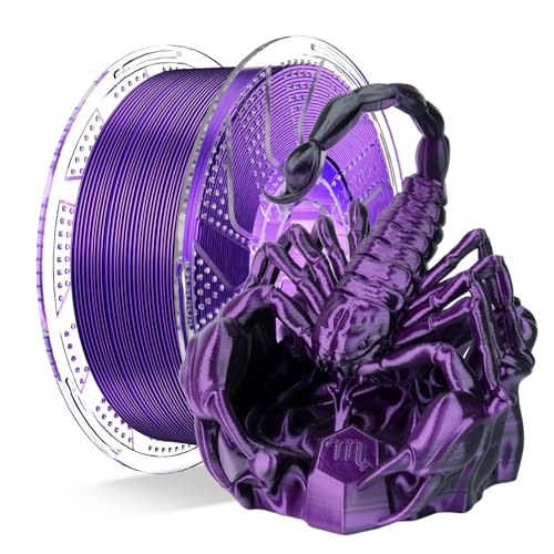 Chitu Systems Conjure Silk PLA 3D Drucker Filament, 1.75mm Dual Color Filament, Silk Schwarz Lila 3D Druck Filament 1KG/2.2lb von chitu systems