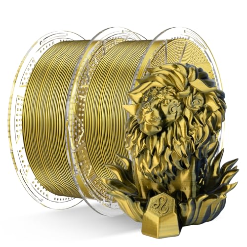 Chitu Systems Conjure Silk PLA 3D Drucker Filament, 1.75mm Dual Color Filament, Silk Schwarzes Gold 3D Druck Filament 2KG/4.4lb von chitu systems