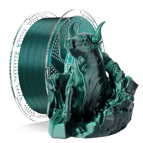 Chitu Systems Conjure Silk PLA 3D Drucker Filament, 1.75mm Weihnachten Dual Color Filament, Silk Schwarz Dunkelgrün 3D Druck Filament 1KG/2.2lb von chitu systems