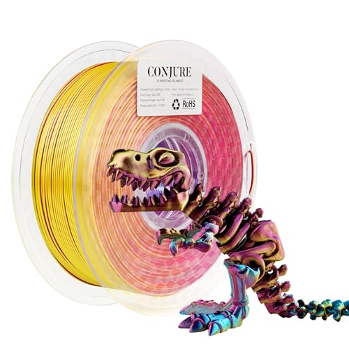 Chitu Systems Conjure Silk PLA 3D Drucker Filament, 1.75mm Triolor Filament, Silk Rot Gelb Blau 3D Druck Filament 1KG/2.2lb von chitu systems