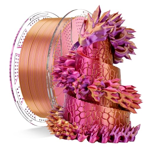 Chitu Systems Conjure Silk PLA Tricolor Filament, Rot-Gold-Violett Filament, Durchmesser 1.75±0.02 mm 3D Drucker 1KG/2.2lb Chitu Systems Conjure Silk PLA Tricolor Filament, Rot-Gold-Violett Filament, Durchmesser 1.75±0.02 mm 3D Drucker 1KG/2.2lb von chitu systems
