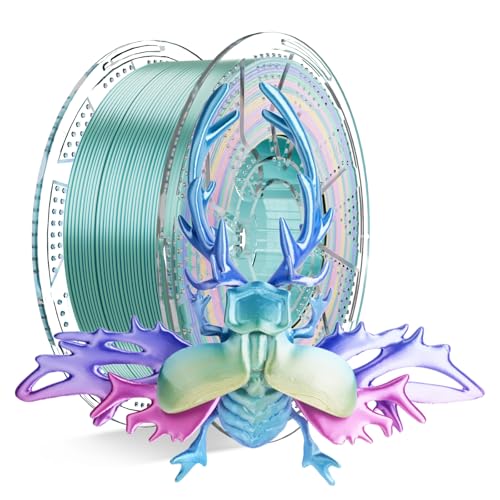 Conjure Silk Rainbow PLA 3D Drucker Filament, Multicolor Rainbow PLA Rot Blau Lila Gelb Grün Mini Filament 1.75mm 3D Druck Filament 1KG/2.2LB Conjure Silk Rainbow PLA 3D Drucker Filament, Multicolor Rainbow PLA Rot Blau Lila Gelb Grün Mini Filament 1.75mm 3D Druck Filament 1KG/2.2LB von chitu systems
