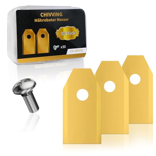 chivving Ersatzmesser Klingen für Mähroboter I Rasenmäher Messer I Universal Ersatzklingen Roboter-Rasenmähermesser I Rasenroboter Messerset Klingenmesser (Husqvarna) von chivving