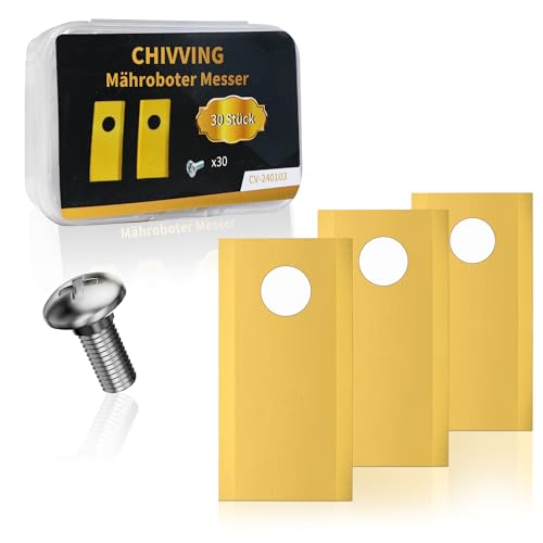 chivving Ersatzmesser Klingen für Mähroboter I Rasenmäher Messer I Universal Ersatzklingen Roboter-Rasenmähermesser I Rasenroboter Messerset Klingenmesser (WORX) von chivving