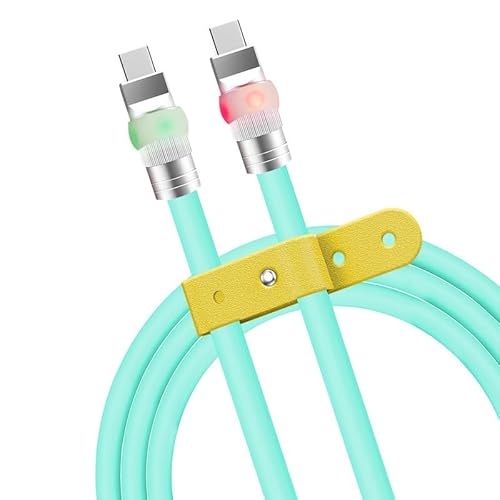 chubbycable Neon Chubby – Schnellladekabel, UFO-Neon-Kabel, langlebiges Ladekabel, ultradickes Silikon, LED-Licht, Handy-Ladekabel, hellblau, Typ-C auf Typ-C, 4,8 m chubbycable Neon Chubby – Schnellladekabel, UFO-Neon-Kabel, langlebiges Ladekabel, ultradickes Silikon, LED-Licht, Handy-Ladekabel, hellblau, Typ-C auf Typ-C, 4,8 m von chubbycable