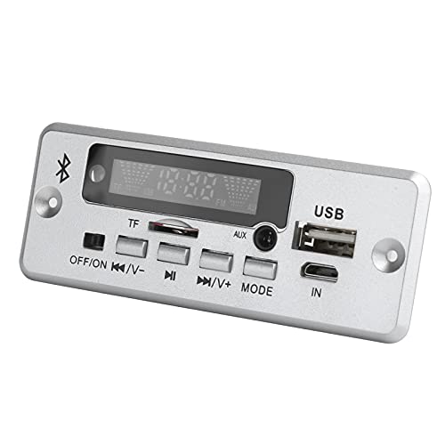 02CABT-Dekodierungsplatine, MP3-Universal-WAV-Dekodierungsmodul mit Bluetooth-Anrufmusik-Player-Platine Bluetooth-Modul(Silber) von ciciglow