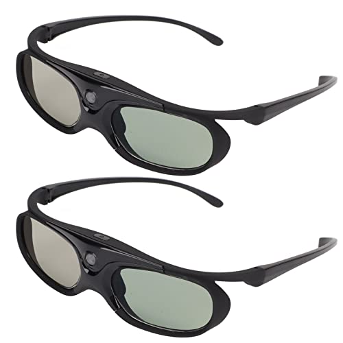 2 Stück 3D-Brille, 144 Hz 3D-Aktiv-Shutter-Brille DLP LinK LCD-Linse 3D-Brille für 3D-DLP-Orojektoren von ciciglow