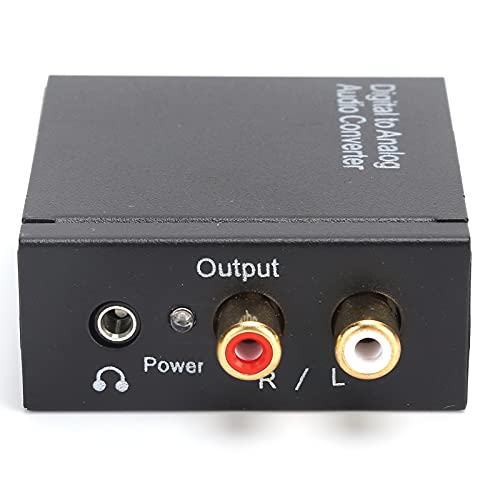 3,5-mm-Audioadapter, Digitaler Audiokonverter, Digitaler Optischer Koaxial-zu-Analog-Cinch-Konverter mit 1 Konverter 1 USB-Kabel 1 Glasfaserkabel 1 Audiokabel(Digitaler Audiokonverter) von ciciglow