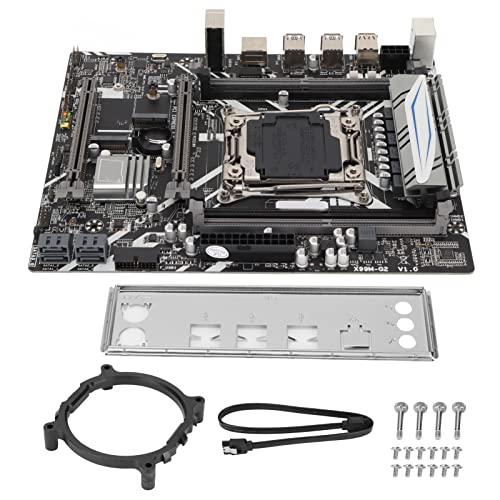 4 DDR4 Mining Mainboard, M ATX Gigabit Adaptive Network Card Speichermodul für LGA2011 V3 V4 E5 mit USB3.0x4, USB2.0x2 PCIE3.0 16X PCIE 4X Slot von ciciglow