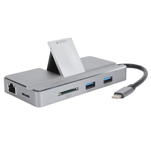 8-in-1-USB-C-Hub, Typ-C-zu-4K-HD-Multimedia-Schnittstelle RJ45, 2xUSB3.0, USB2.0, PD, Speicherkartensteckplatz, USB-C-Hub-Adapter von ciciglow