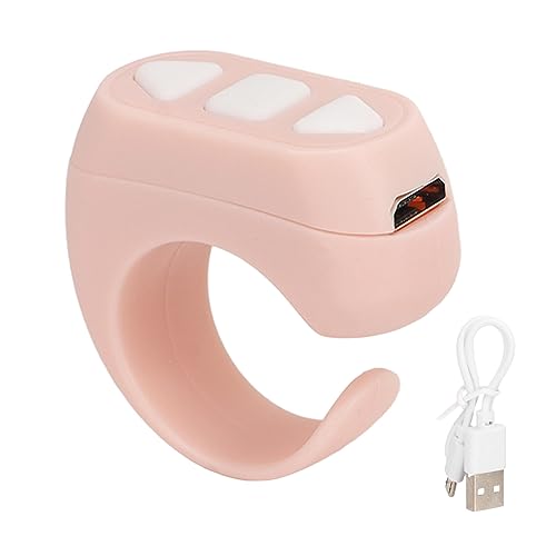 Bluetooth-Fernbedienungs-Seitenwender, für TikTok für Kindle App Remote Scrolling Ring Clicker, ZL-03 Kamera-Fernauslöser Selfie-Taste für Mobiltelefon (Rosa) von ciciglow