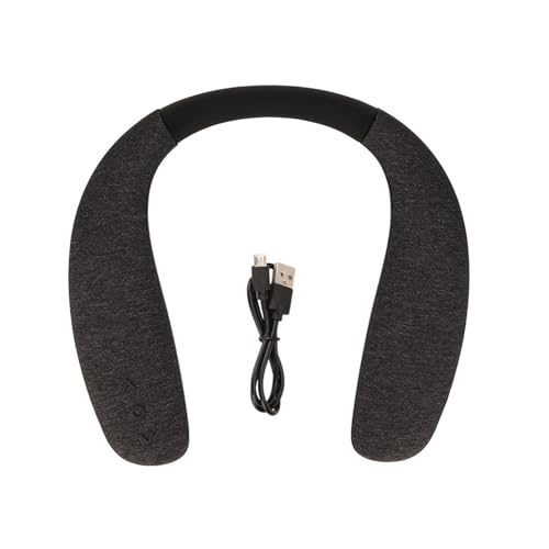 Bluetooth-Lautsprecher mit Nackenbügel, Stereo-Sound, Kabellos, Tragbarer Lautsprecher, Tragbarer Körperlautsprecher, Freisprecheinrichtung, Klare Anrufe für Zuhause, Outdoor, Sport,(Schwarz) von ciciglow