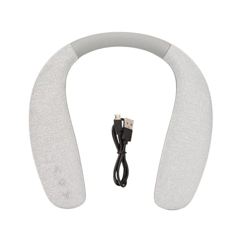 Bluetooth-Lautsprecher mit Nackenbügel, Stereo-Sound, Kabellos, Tragbarer Lautsprecher, Tragbarer Körperlautsprecher, Freisprecheinrichtung, Klare Anrufe für Zuhause, Outdoor, Sport, Reisen(Grau) von ciciglow