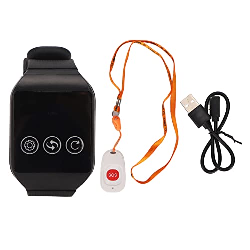 Caregiver Pager, SOS Wireless Calling System Personal Safety Nurse Alert System Ruftaste Paniktaste mit Umhängeband und 1-teiligem Empfänger von ciciglow