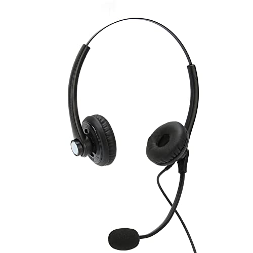 Computer-Headset mit Mikrofon, Kabelgebundenes Business-Headset mit Geräuschunterdrückungsfunktion, Call-Center-Headset für Büro, Klassenzimmer, Zuhause (Duale 3,5-mm-Schnittstelle) von ciciglow
