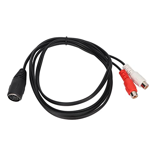 ciciglow DIN 7-polig auf 2-Kabel, 4,9 Fuß, Y-Splitter-Verbindungskabel, Sound-Adapterkabel für Tonanlage, Soundgerät, Elektronisches Keyboard von ciciglow