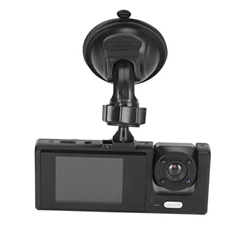 Dashcam-Kamera Vorne und Hinten, Loop-, HD-Video-Dashcam für Autos, 2 Zoll, 170° Weitwinkel, 3 Objektive, Nachtsicht, G-Sensor-Notfallspeicherung von ciciglow