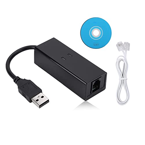 Datenmodem, USB 2.0 Externe Einwahl Sprachfax Datenmodem Fit 56K Download-Geschwindigkeiten Unterstützt Anrufer-ID für Win7 Win8 Win10 XP von ciciglow