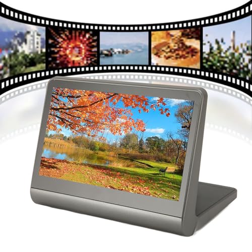 Digitaler Film- und Diascanner, 7-Zoll-HD-Farbbildschirm-Filmscanner, Konvertiert 135/126KPK/110/Super8-Filmnegative und Dias in Hochauflösende 48MP JPEG-Digitalfotos (EU-Stecker) von ciciglow
