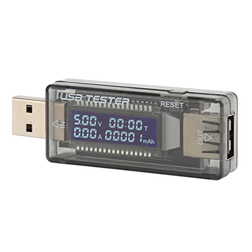 Digitaler USB-Tester, LCD-Anzeige DC 3,5–20 V, 0–3,3 A, Spannungs- und Stromtester, USB-Ladegerät, Multimeter, Unterstützt QC2.0, für USB-A-Kabel, Laptops, Handy-Ladegeräte von ciciglow