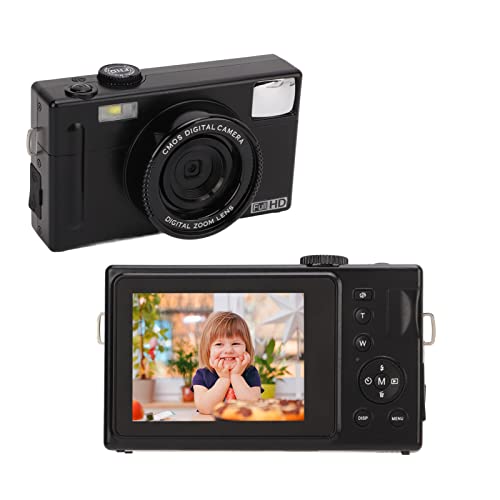 Digitalkamera, FHD 1080P 48MP Fotokamera, wiederaufladbare Kompaktkamera, 16-facher Digitalzoom, max. 32 GB unterstützt, Fotoapparat Digitalkamera für Kinder, Jugendliche, von ciciglow