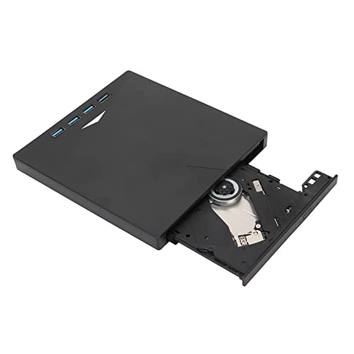 Externes DVD-Laufwerk, 4 USB 3.0 Tragbares CD/DVD +/-RW-Laufwerk/DVD-Player Tragbarer Laptop-CD-ROM-Brenner für Win XP/Win 2003/Vista/Win 7/Win 8/Win 1/Linux/OS X-System von ciciglow