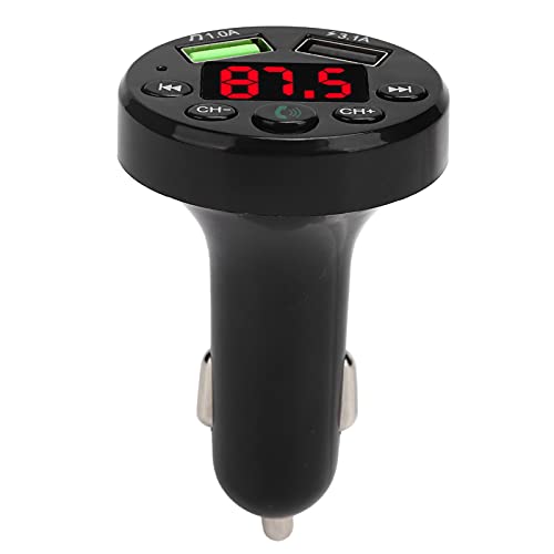 FM-Transmitter, E6 Car Bluetooth 5.0 Dual-USB-FM-Adapter-Sender, Schnelllade-MP3-Player-Modulator Fit für Mobiles Auto von ciciglow