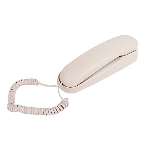 Festnetztelefon, TC-990 ABS Festnetztelefon Tischmontierbares Schnurgebundenes Dual-Purpose-Telefon Hoteltelefon Festnetz Festes Beige für das Home Office des Hotels von ciciglow